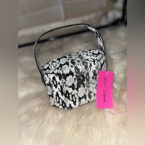 NWT Betsey Johnson Snake Skin Clutch